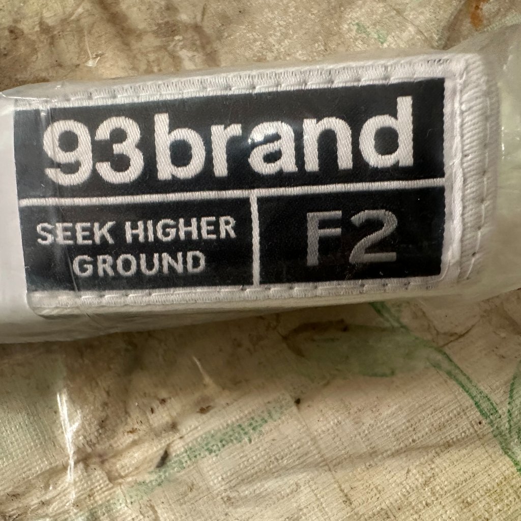 93 Brand Jiu Jitsu White Belt Size F2 Seek Higher Ground